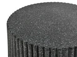 Tavolino da caffè POZZA II 106 cm 106 cm Effetto terrazzo Terrazzo Nero