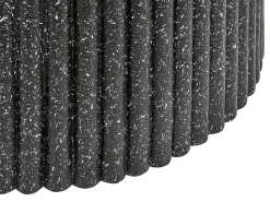 Tavolino da caffè POZZA II 106 cm 106 cm Effetto terrazzo Terrazzo Nero