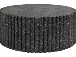 Tavolino da caffè POZZA II 106 cm 106 cm Effetto terrazzo Terrazzo Nero