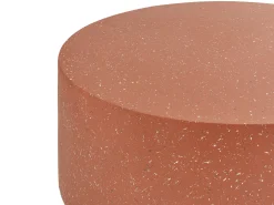 Tavolino da caffè TREZZO 90 cm 90 cm Effetto terrazzo Terrazzo Rosso