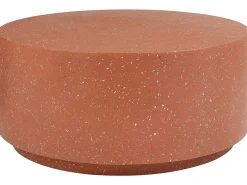 Tavolino da caffè TREZZO 90 cm 90 cm Effetto terrazzo Terrazzo Rosso