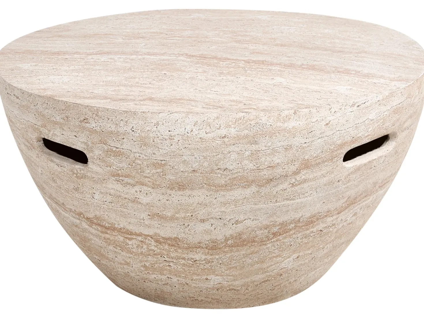 Tavolino da caffè VICARELLO 68 cm 68 cm Effetto travertino