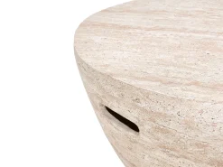 Tavolino da caffè VICARELLO 68 cm 68 cm Effetto travertino