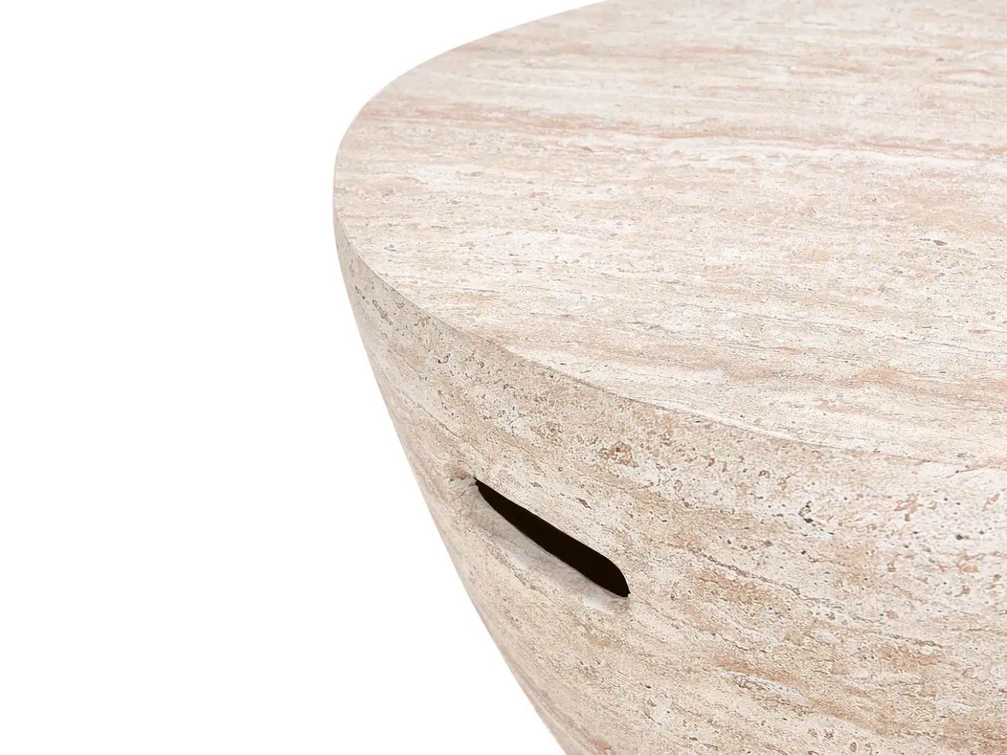 Tavolino da caffè VICARELLO 68 cm 68 cm Effetto travertino