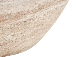 Tavolino da caffè VICARELLO 68 cm 68 cm Effetto travertino