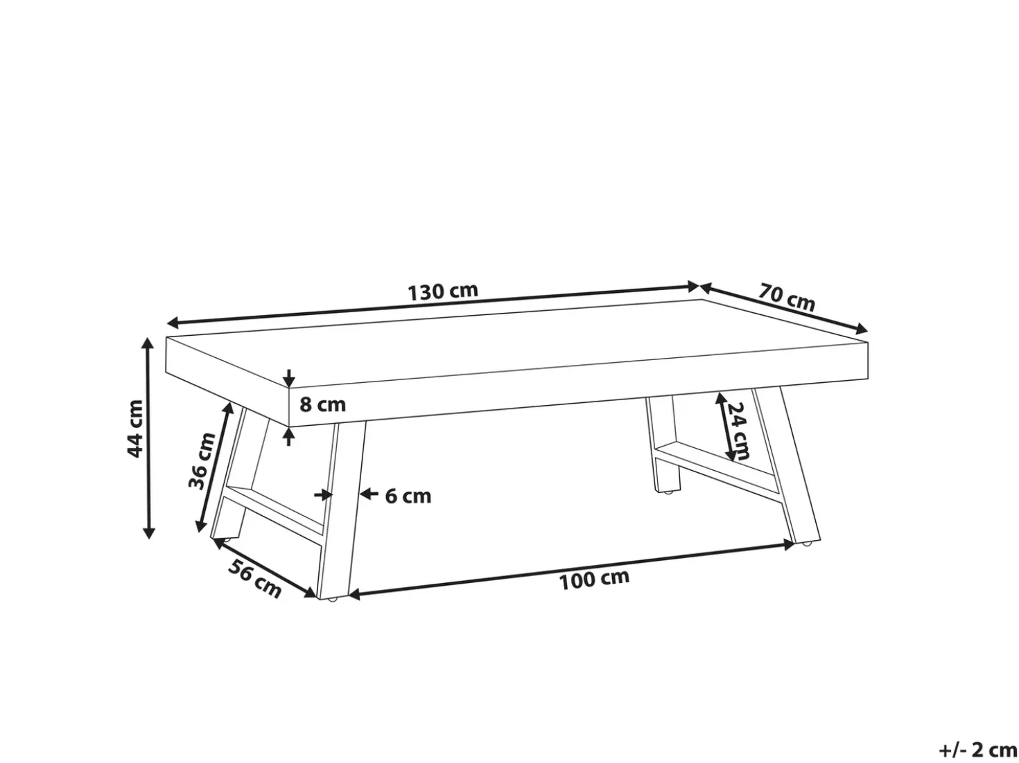 Tavolino da caffè WARTON Legno di pino Marrone scuro