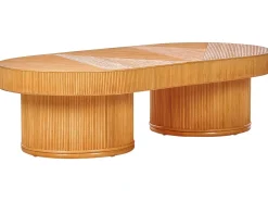 Tavolino da giardino AIROLE 150 cm 70 cm Rattan Marrone