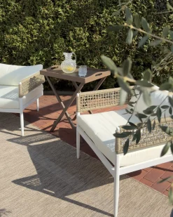 Tavolino da giardino AMANTEA Legno d'acacia Marrone scuro Pieghevole