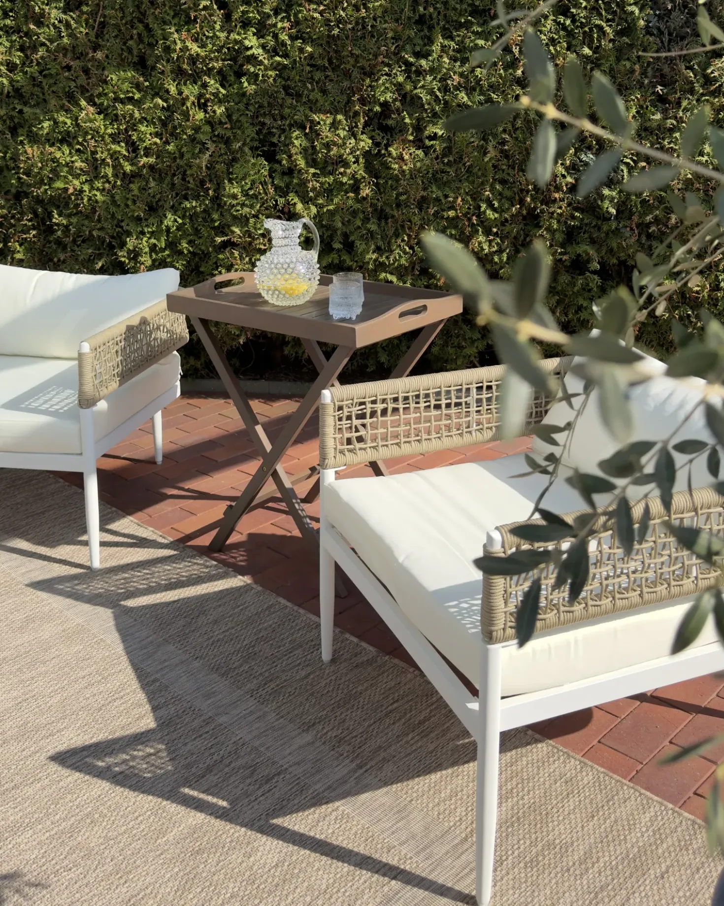 Tavolino da giardino AMANTEA Legno d'acacia Marrone scuro Pieghevole