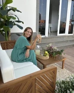Tavolino da giardino BARATTI 70 cm 70 cm Legno d'acacia Marrone