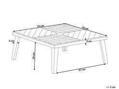 Tavolino da giardino BARATTI 70 cm 70 cm Legno d'acacia Marrone