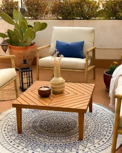 Tavolino da giardino BARATTI 70 cm 70 cm Legno d'acacia Marrone