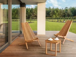 Tavolino da giardino BELLANO 35 cm 40 cm Legno d'acacia Marrone