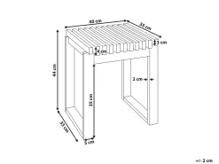 Tavolino da giardino BELLANO 35 cm 40 cm Legno d'acacia Marrone
