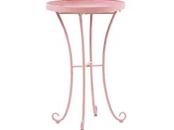 Tavolino da giardino CAVINIA 40 cm 40 cm Metallo Rosa