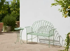 Tavolino da giardino CAVINIA 40 cm 40 cm Metallo Verde