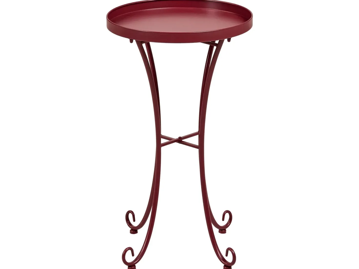 Tavolino da giardino CAVINIA 40 cm 40 cm Metallo Bordeaux