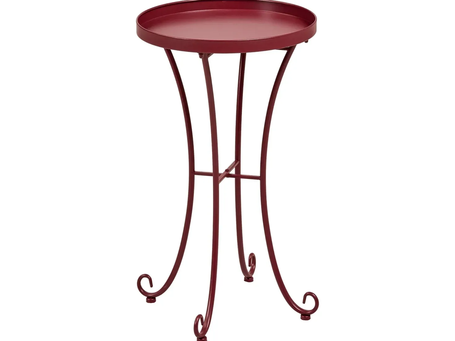 Tavolino da giardino CAVINIA 40 cm 40 cm Metallo Bordeaux