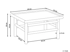 Tavolino da giardino CERRETO 55 cm 64 cm Bambù Marrone