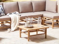 Tavolino da giardino CERRETO 55 cm 64 cm Bambù Marrone
