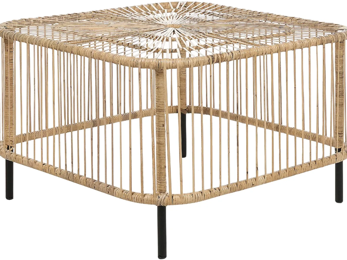 Tavolino da giardino CESENATICO 67 cm 67 cm Rattan Naturale