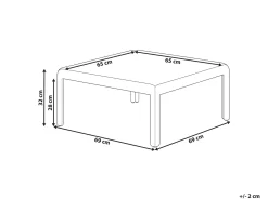 Tavolino da giardino FERRETTI 69 cm 69 cm Beige chiaro