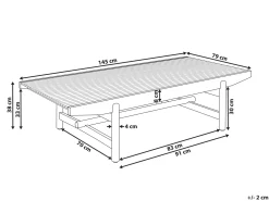 Tavolino da giardino GIAVENO 145 cm 79 cm Legno d'acacia Marrone
