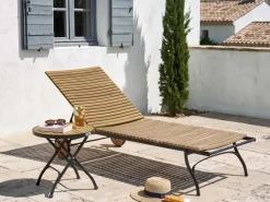 Tavolino da giardino LASCARI 45 cm 45 cm Legno d'acacia Marrone chiaro