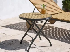 Tavolino da giardino LASCARI 45 cm 45 cm Legno d'acacia Marrone chiaro