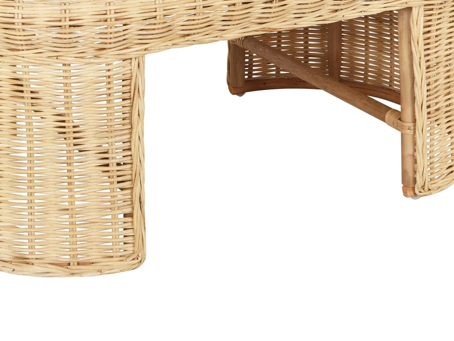 Tavolino da giardino LIVADEIA 60 cm 96 cm Rattan Naturale