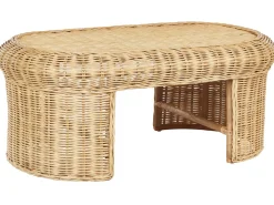 Tavolino da giardino LIVADEIA 60 cm 96 cm Rattan Naturale