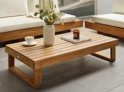 Tavolino da giardino MARETTIMO 60 cm 110 cm Legno di acacia certificato Marrone