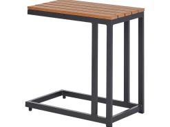 Tavolino da giardino MESSINA 60 cm 35 cm Nero