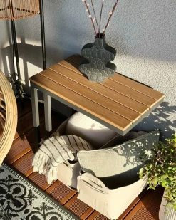 Tavolino da giardino MESSINA 60 cm 35 cm Nero
