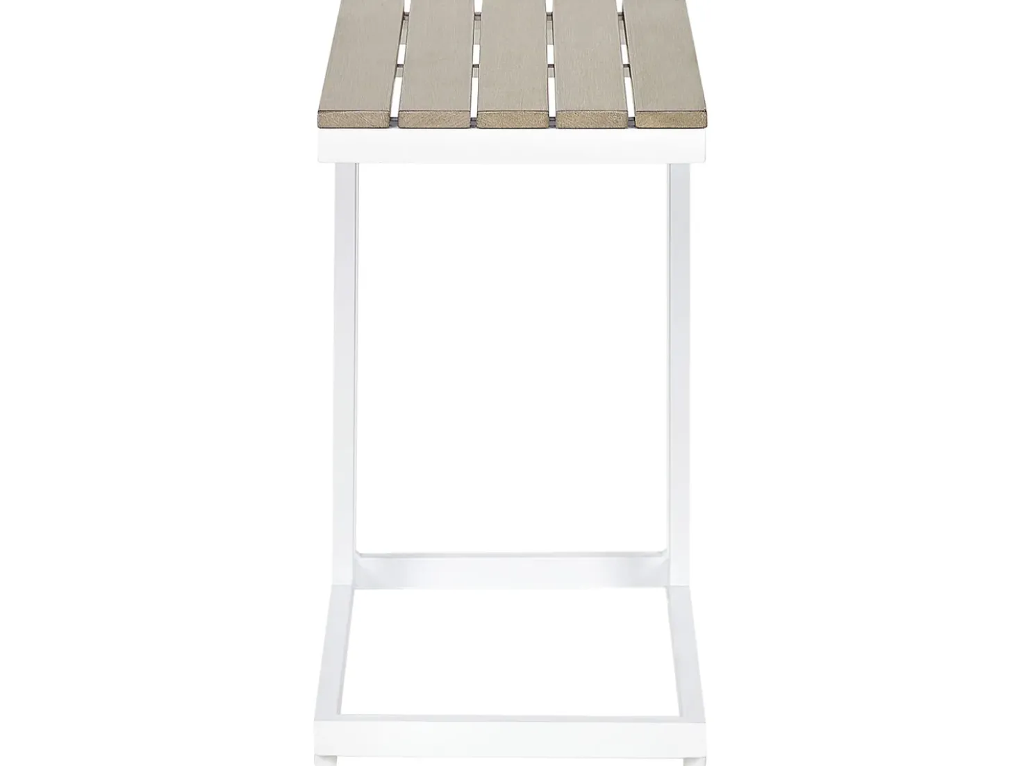 Tavolino da giardino MESSINA 60 cm 35 cm Bianco