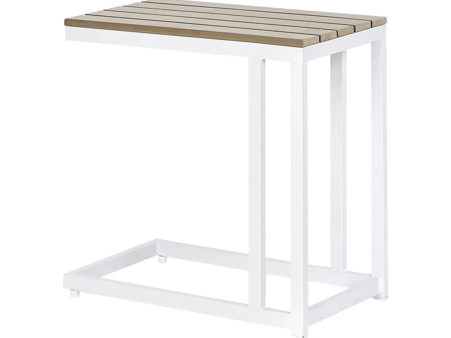Tavolino da giardino MESSINA 60 cm 35 cm Bianco