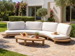 Tavolino da giardino NUMANA 140 cm 70 cm Legno d'acacia Marrone chiaro