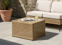 Tavolino da giardino OMEGANA 66 cm 66 cm Rattan sintetico (PE) Beige