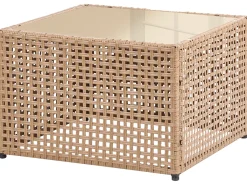 Tavolino da giardino OMEGANA 66 cm 66 cm Rattan sintetico (PE) Beige