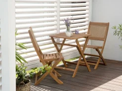 Tavolino da giardino PARAGGI 60 cm 60 cm Legno di acacia certificato Marrone