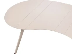 Tavolino da giardino PARORI 65 cm 130 cm Metallo Beige