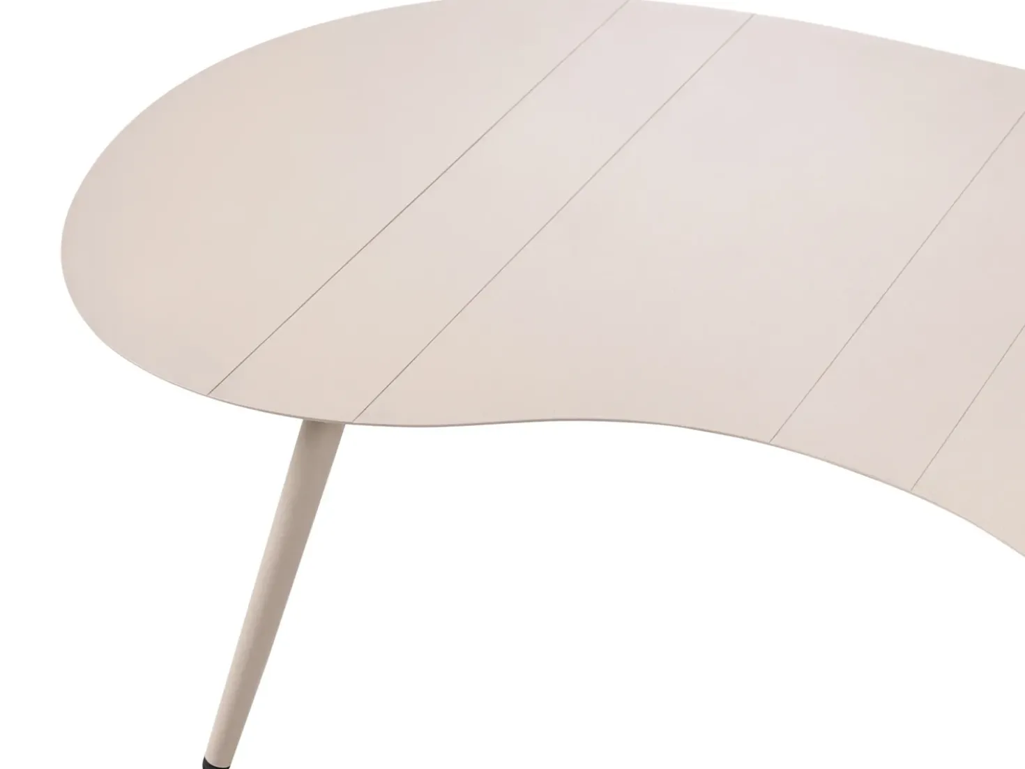 Tavolino da giardino PARORI 65 cm 130 cm Metallo Beige
