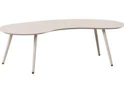 Tavolino da giardino PARORI 65 cm 130 cm Metallo Beige