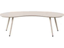 Tavolino da giardino PARORI 65 cm 130 cm Metallo Beige