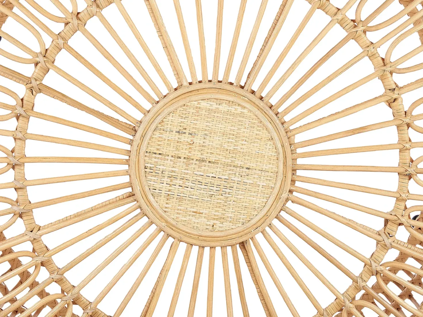 Tavolino da giardino RANDAZZO 85 cm 85 cm Rattan Marrone chiaro