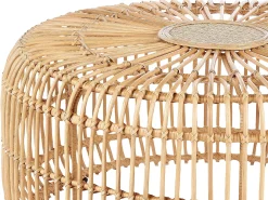 Tavolino da giardino RANDAZZO 85 cm 85 cm Rattan Marrone chiaro