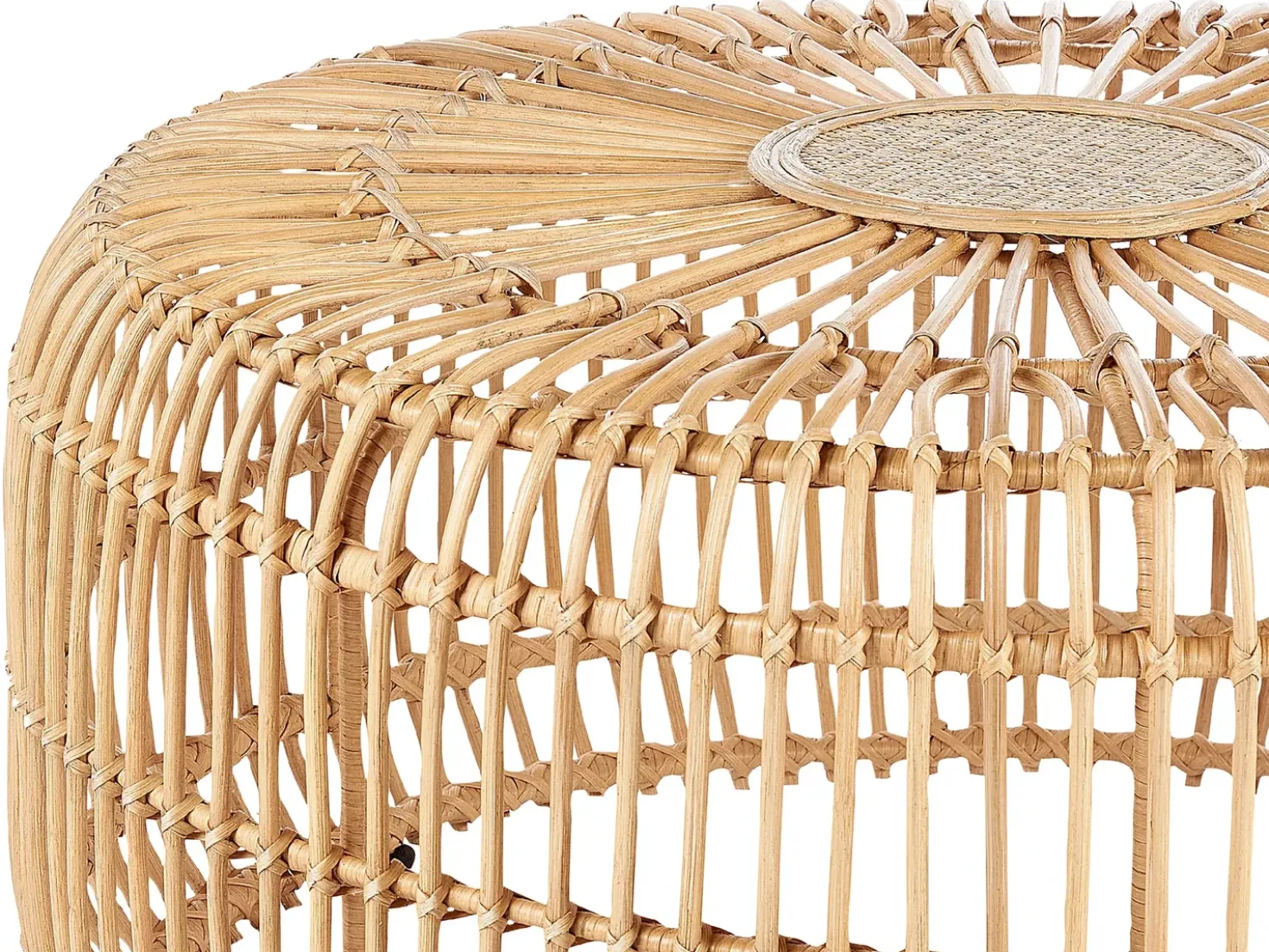 Tavolino da giardino RANDAZZO 85 cm 85 cm Rattan Marrone chiaro