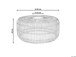 Tavolino da giardino RANDAZZO 85 cm 85 cm Rattan Marrone chiaro