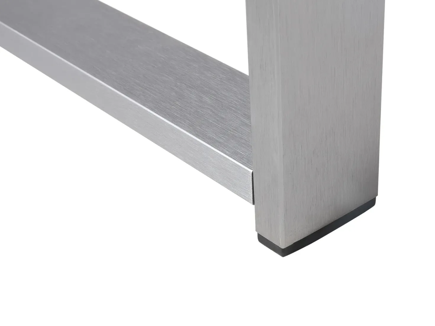 Tavolino da giardino SALERNO 90 cm 50 cm Metallo Grigio chiaro