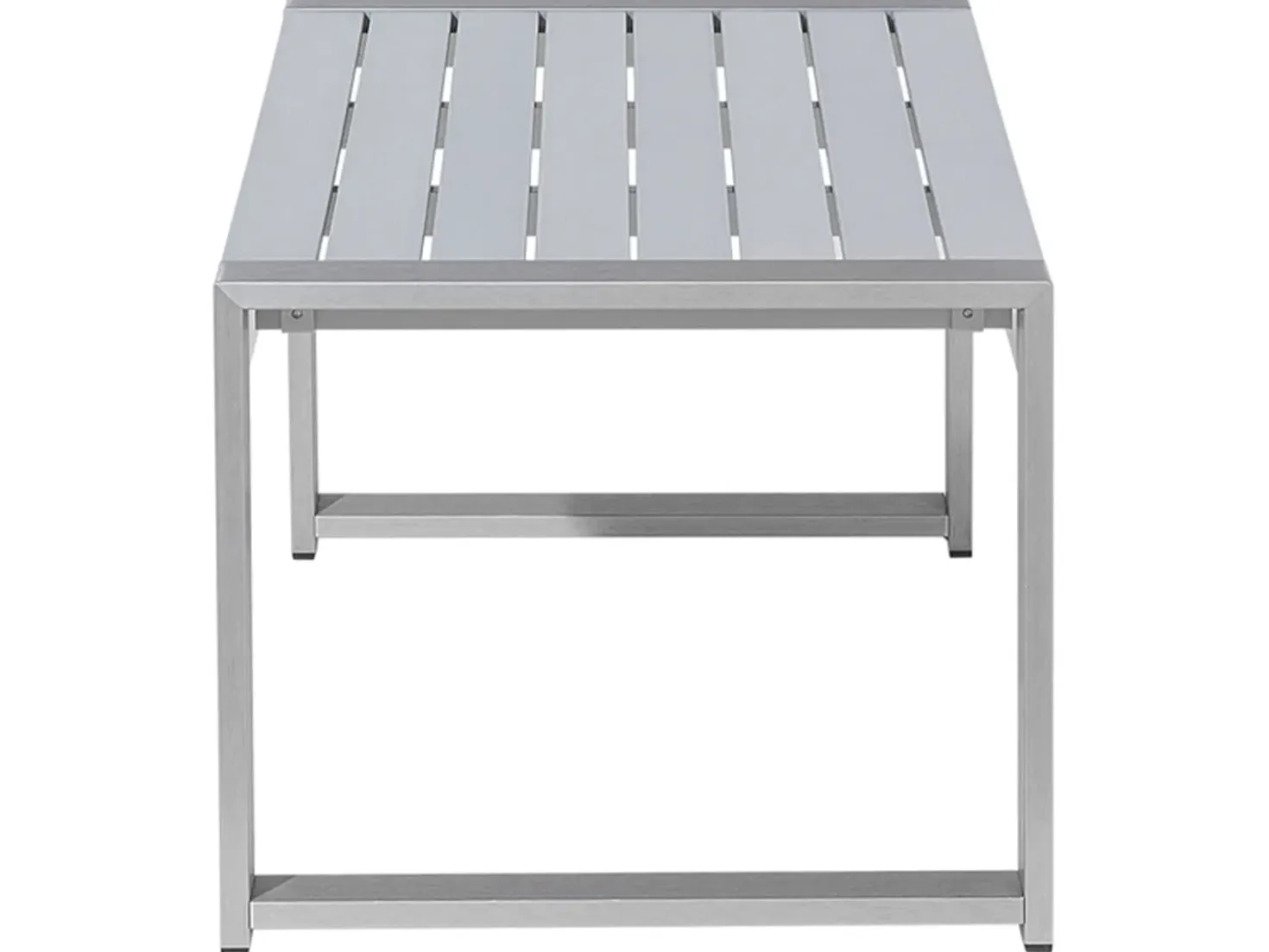 Tavolino da giardino SALERNO 90 cm 50 cm Metallo Grigio chiaro
